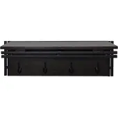 MCW Wandkapstok -A27, kapstokplank, 4 haken 24x75x24cm 3D structuur ~ donkerbruin