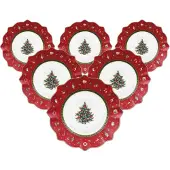 Villeroy & Boch Ontbijtbord Toy's Delight Rood (6-Delig)