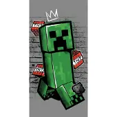 Jerry Fabrics Minecraft Strandlaken Metro Art Creeper - 70 x 140 cm - Katoen