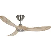 CasaFan Plafondventilator ECO GENUINO, chroom/licht hout Ø 122 cm, stil Eco Genuino, hout licht, Woon-/ Eetkamer, Hout, Modern