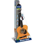 Bontempi - Houten Gitaar - 6 Snaren - Schouderband 92 Cm