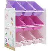 En.casa Kinderrek Muxía speelgoedkast 60x62x26,5 cm oceaan motief