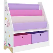 En.casa Kinderboekenkast Neda opbergkast 74x71x23 cm oceaan motief
