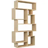 Kalune Design Boekenkast Valentin | mdf naturel 96x168x25 cm boekenkasten | NADUVI