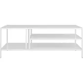 En.casa Salontafel Kumlinge metaal 40x110x55 cm wit []