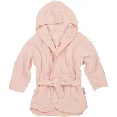 Meyco hydrofiele badjas soft pink Roze Jongens/Meisjes Katoen Capuchon - maat 86/92