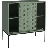 En.casa Metalen kast Eidsvoll 85x80x45 cm groen en zwart