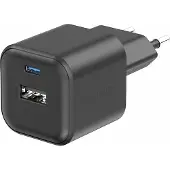 Swissten USB-C Oplader met 2 Poorten - 12W - Zwart