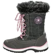 Lico Snowboots 'Lillesand' lichtgrijs / donkergrijs / lichtroze / zwart