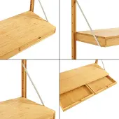 En.casa Wandrek Tingvoll 85x85x36 cm bamboe naturel []