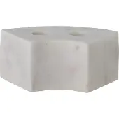 Bloomingville Florida kaarsenhouder 14,5x6x7,5 cm White marble