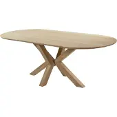 Kick Collection Alrik eettafel - 220 cm - Rechthoekig en rond - Naturel