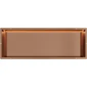 Guido Gusto Copper RVS Inbouwnis 30x90x10cm met tegelflens en LED verlichting
