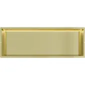 Guido Gusto Mat goud RVS Inbouwnis 30x90x10cm met tegelflens en RGB verlichting