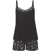 Vivance Korte pyjama zwart / offwhite