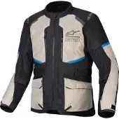 Alpinestars Andes Air Drystar waterdichte motorfietstextiljas, zwart/grijs/blauw, maat 4XL