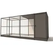 Glorenza Evi - Kattenren met sluis - Aluminium - Antraciet - 449x176x193 cm