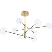 Ideal Lux Hanglamp Equinoxe, messing / goud, Woon-/ Eetkamer, metaal, hanglamp