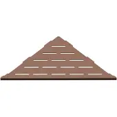 Guido Gusto Stripe Corner hoekplanchet inbouw 25x25 cm copper