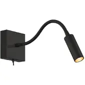 Argon Wandlamp Ojos, zwart, Slaapkamer, metaal, Modern, wandlamp