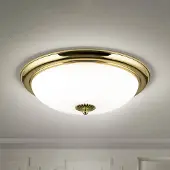 Orion Plafondlamp Empire, dimbaar, messing / goud, Woon-/ Eetkamer, metaal, Antiek, plafondlamp
