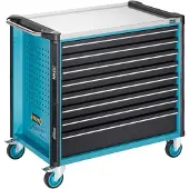 Hazet 179NXXL-8D Werkplaatswagen Plaatstaal Kleur (specifiek): Zwart, Blauw