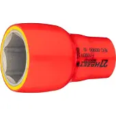 Hazet Dopsleutel · geïsoleerd 900KV-27 · 1/2 inch (12,5 mm) vierkant hol · Buiten-zeskant-tractieprofiel · SW 27 mm