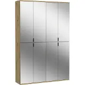 Ebuy24 Kledingkast Projekt X Emob - Artisan Oak & Spiegel - 122x193x34 Cm - Modern