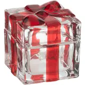 Jline Voorraadpot geschenkendoos glas rood small