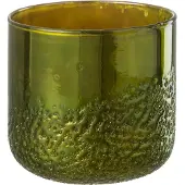 J-Line Windlicht spiegel groen glas medium