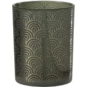 J-Line Windlicht boog glas groen medium