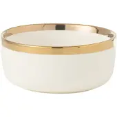 Jline Kom keramiek wit/goud