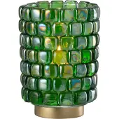 J-Line Theelicht vierkant mozaiek glas groen large
