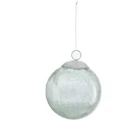 J-Line Kerstbal glas crackle mint medium