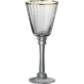 Jline Drinkglas witte wijn rand glas transparant/goud