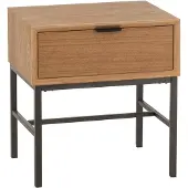 Jline Bijzettafel op onderstel hout/metaal naturel