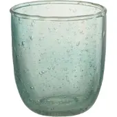 Jline Theelichthouder bubbels glas aqua small