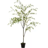Jline Plant fijne blaadjes plastiek groen/zwart