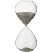 J-Line Zandloper deco glas/zand grijs medium