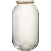 Jline Pot roxy decoratief glas/kurk transparant large