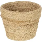 J-Line Mand rond met rand maïs naturel