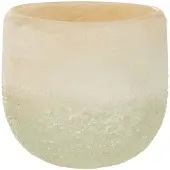 J-Line Theelichthouder glas beige small