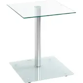 Haku Bijzettafel met legplank van veiligheidsglas | 6 kg draagvermogen