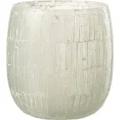 J-Line Windlicht mozaiek glas licht grijs large