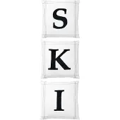 Jline Kussen s-k-i katoen wit assortiment van 3