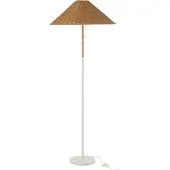 Jline Staande lamp metaal/rattan wit/naturel