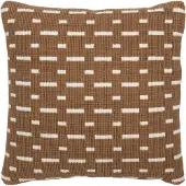 Jline Kussen lijnen outdoor polyester bruin/wit