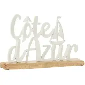 J-Line Cote d'azur op voet aluminium wit