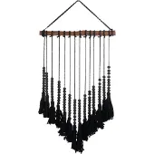J-Line Hanger pompon katoen zwart