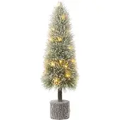 J-Line Kerstboom b+led kunststof sneeuw groen large